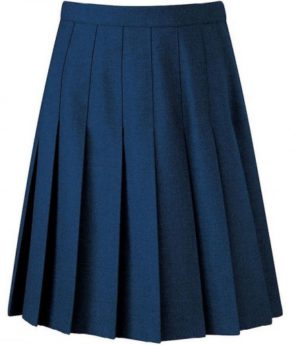 STITCHED DOWN KNIFE PLEAT SKIRT - NAVY, Sacred Heart, Skirts & Pinafores