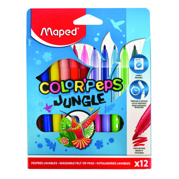 MAPED COLOR PEPS JUNGLE FELT T, Stationery, Colouring