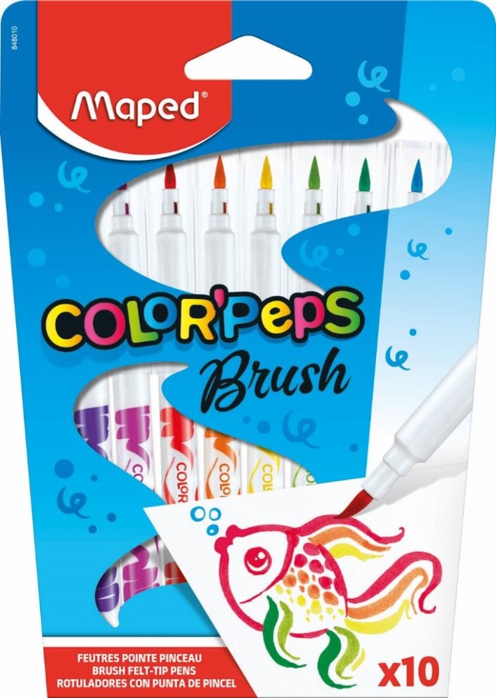 MAPED COLOR BRUSH FELT PENS, Stationery, Colouring