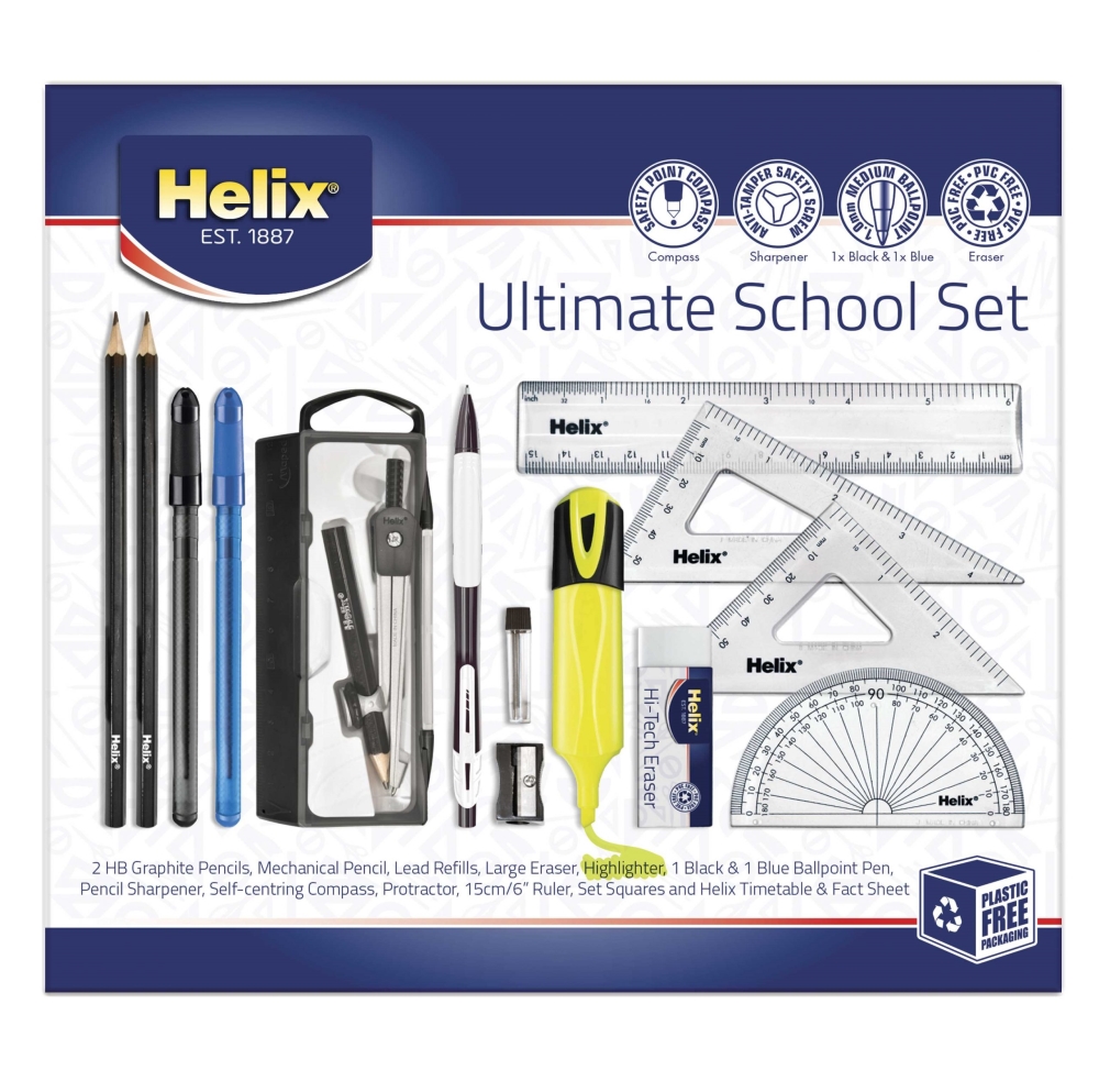 HELIX ULTIMATE SCHOOL SET, Stationery, Math Sets & Calculators