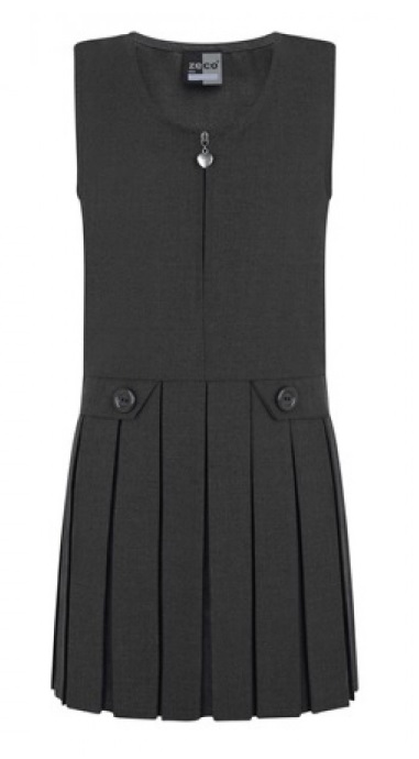 ZIP FRONT PINAFORE - GREY, Ardleigh Green, Scargill Junior, Scotts, Squirrels Heath, St Peter's Brentwood, Suttons, Towers, Warley Primary, Mawney Foundation, St Peters Romford, Skirts & Pinafores, Branfil, Gidea Park, Hacton Primary, Harold Wood Primary, Hylands, Immanuel, James Oglethorpe, Langtons Infant, Langtons Junior, Parklands Primary