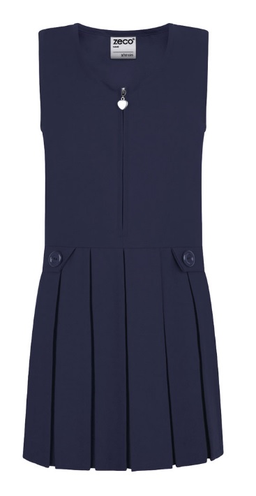 ZIP FRONT PINAFORE - NAVY, St Edward's Primary, Upminster Infant, Upminster Junior, Skirts & Pinafores