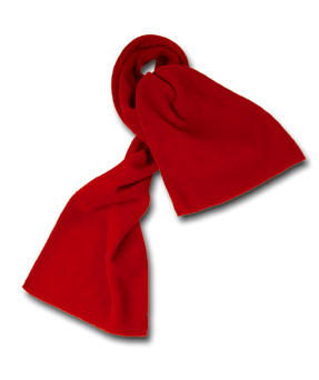 FLEECE SCARF - RED, Scarves