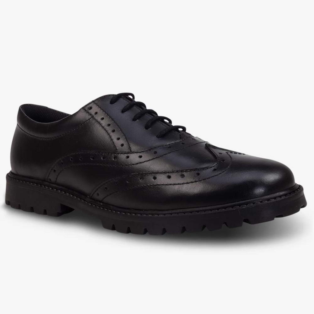 SOPHIA LEATHER GIRLS BROGUE WITH CHUNKY SOLE - Havering Schoolwear ...