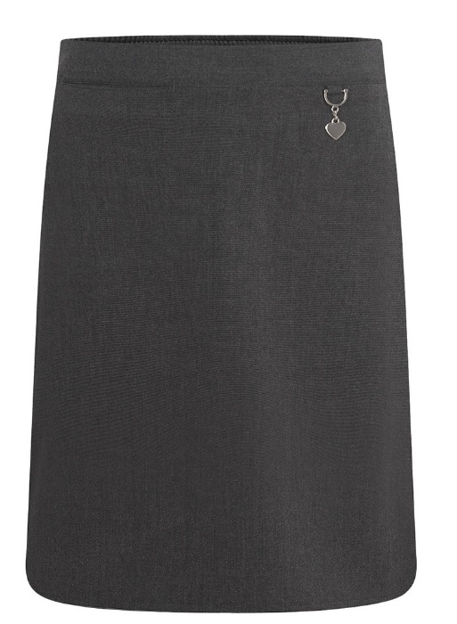 STRETCH HEART SKIRT - GREY, Skirts & Pinafores