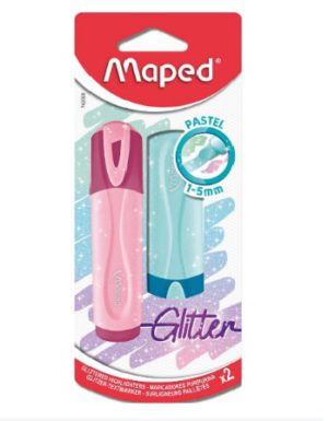 GLITTER HIGHLIGHTERS 2 PACK, Colouring, Markers & Highlighters
