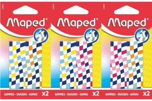 MAPED MULTI COLOUR ERASERS, Sharpeners & Erasers