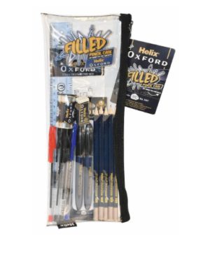 OXFORD FILLED PENCIL CASE - INCLUDES GEOMETRY SET, Pencil Cases & Rulers